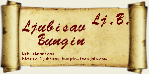Ljubisav Bungin vizit kartica